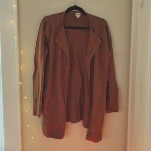 J Crew open sweater with collar & pockets sz M